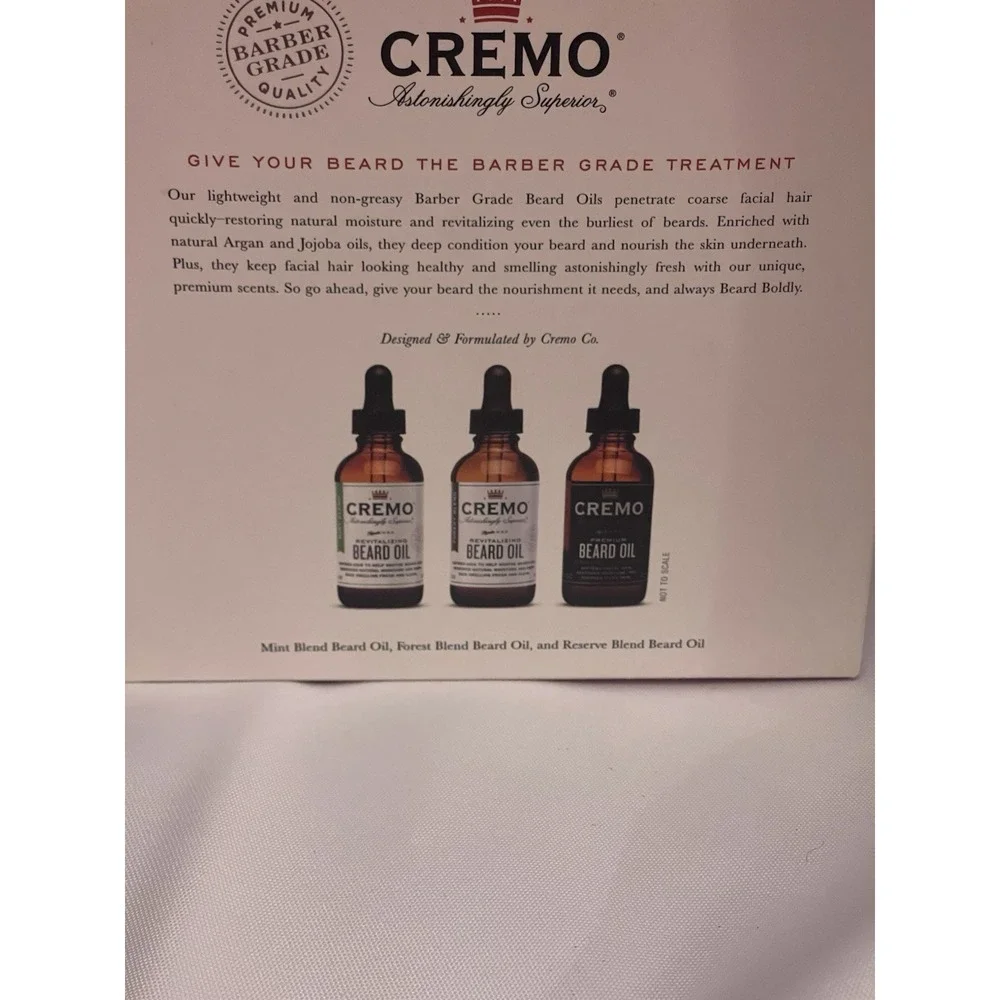 Cremo Astonishingly Superior Men's Beard Oil 3 Sampler 1Fl.‎ Each